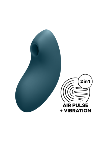 Stimulateur clitoridien par air pulsé et vibration bleu USB Vulva Lover 2 Satisfyer - CC597826